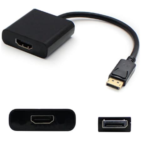 Add-On Addon Hp Qx591Av Compatible Displayport Male To Hdmi Female Black QX591AV-AO